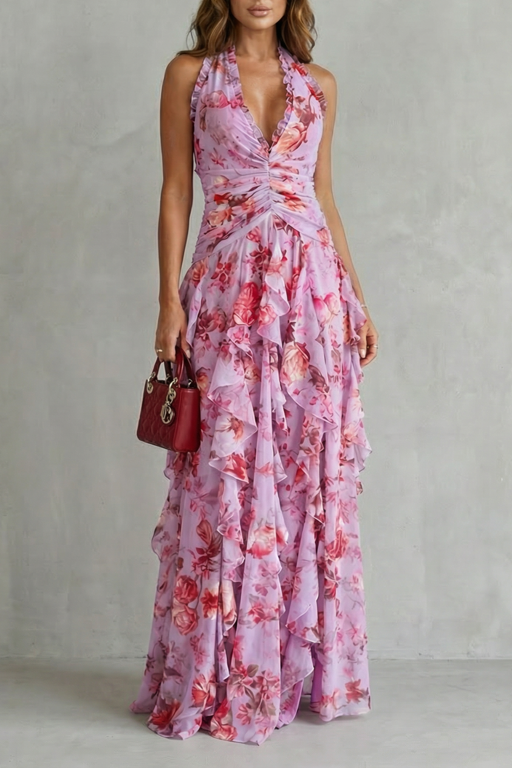 AURORA | HALTER MAXI DRESS FOR WOMEN