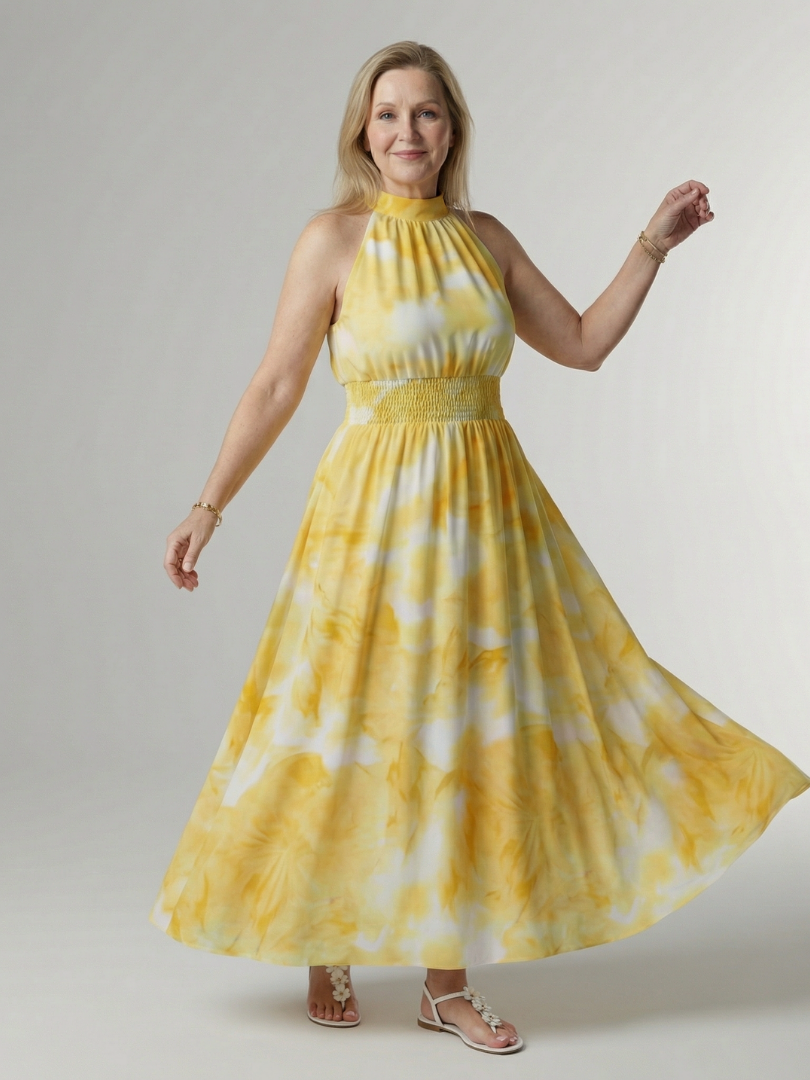 SYLIN | HALTER MIDI DRESS FOR WOMEN