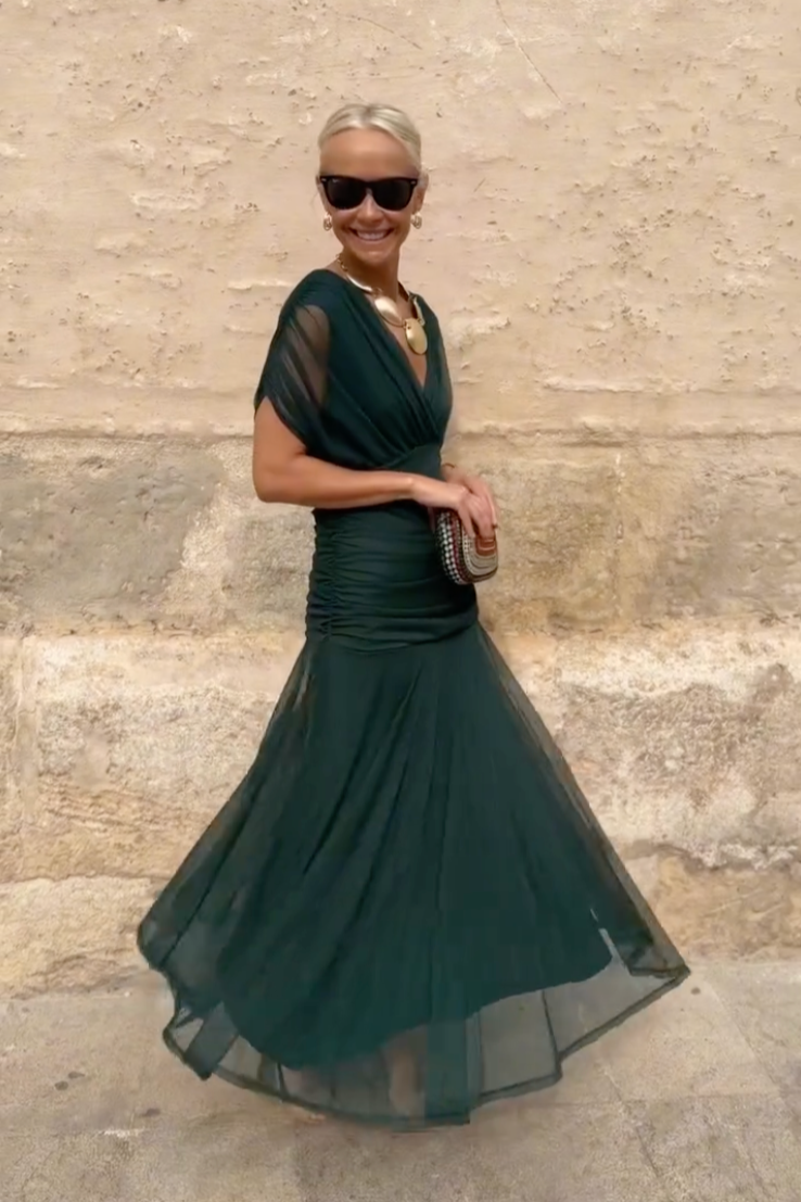 SANTANA | ELEGANT SILK-LOOK DRESS FOR WOMEN