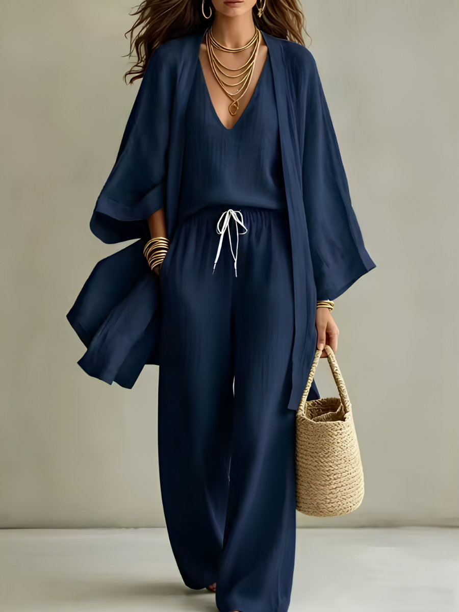 ISABELLE | CASUAL 3-PIECE LINEN SET FOR WOMEN