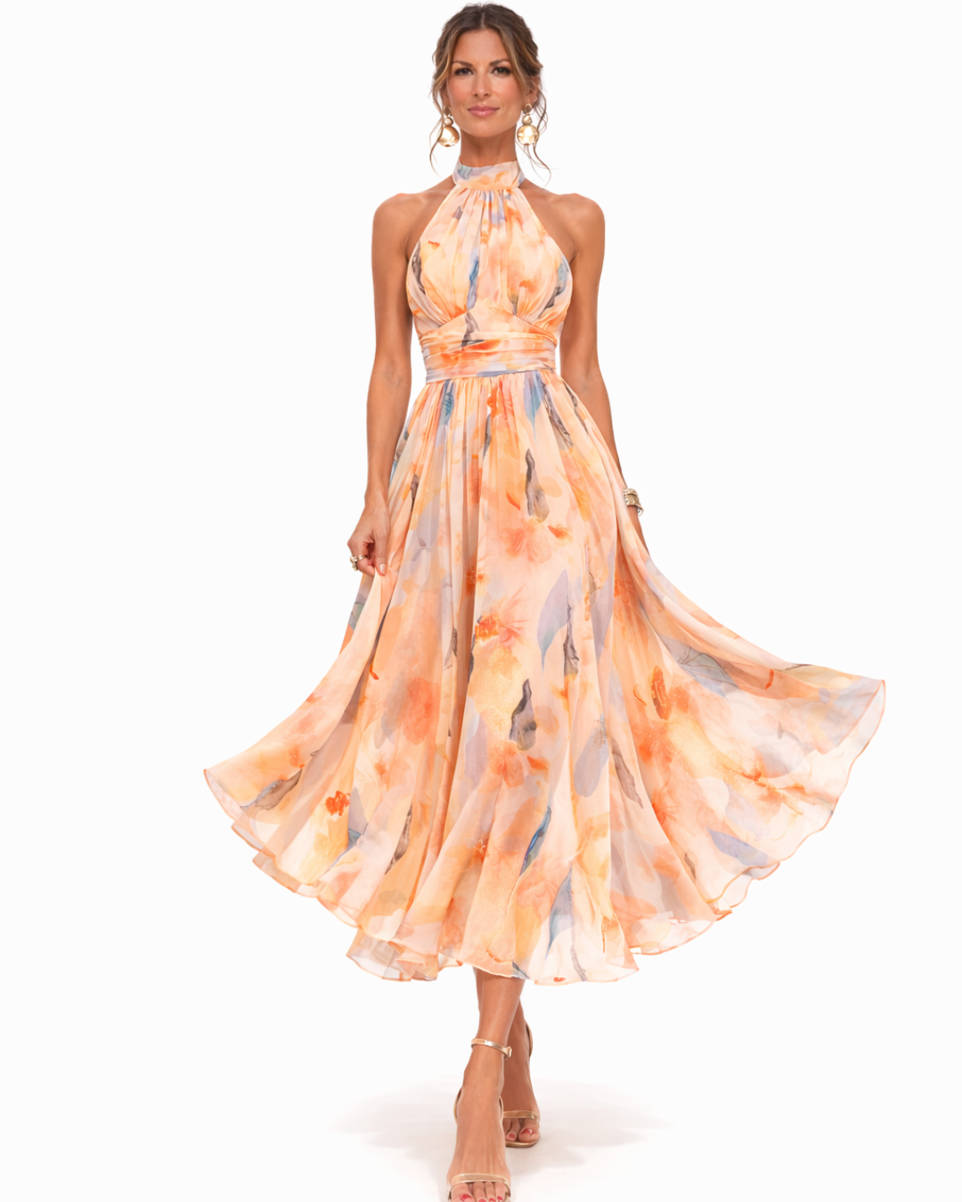 AURORA | HALTER MAXI DRESS FOR WOMEN
