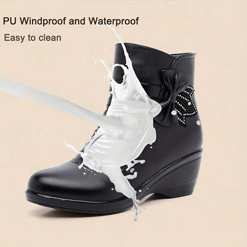 SERENELLA | SIDE ZIP PLATFORM BOOTS FOR WOMEN