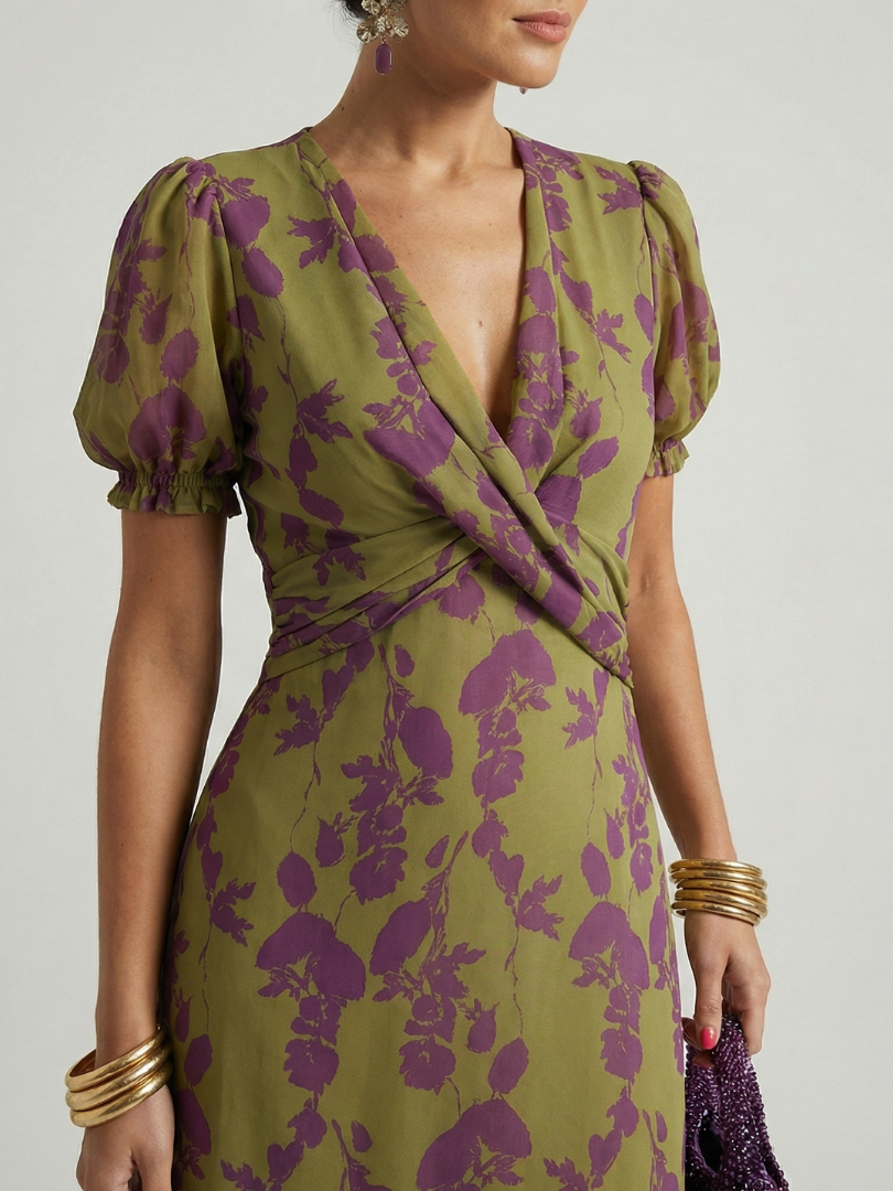 VIREL | FLORAL MIDI DRESS FOR WOMEN