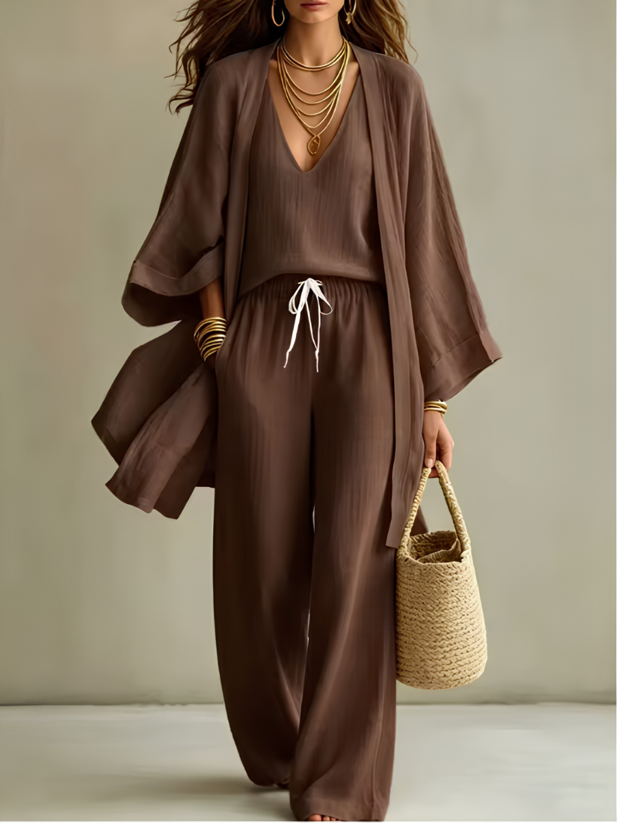 ISABELLE | CASUAL 3-PIECE LINEN SET FOR WOMEN
