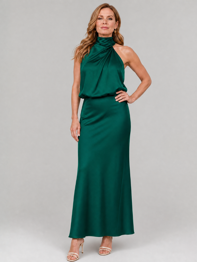 NOPAL | DRAPED MIDI DRESS FOR WOMEN