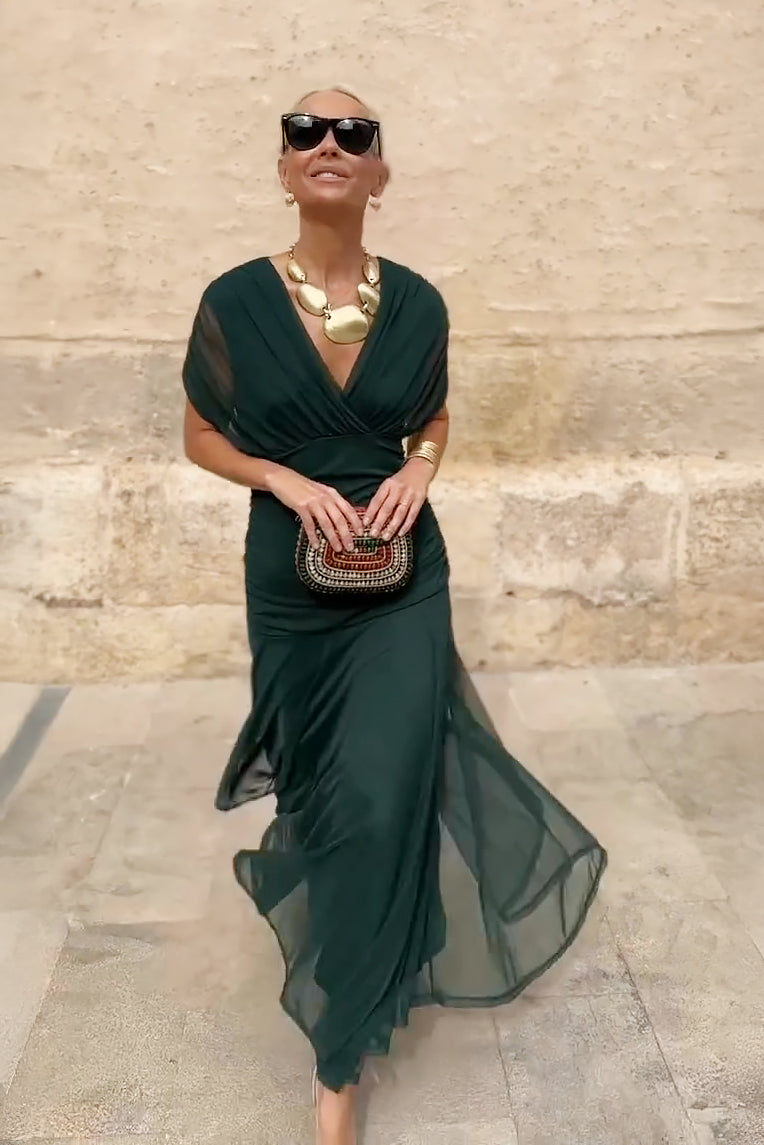 SANTANA | ELEGANT SILK-LOOK DRESS FOR WOMEN