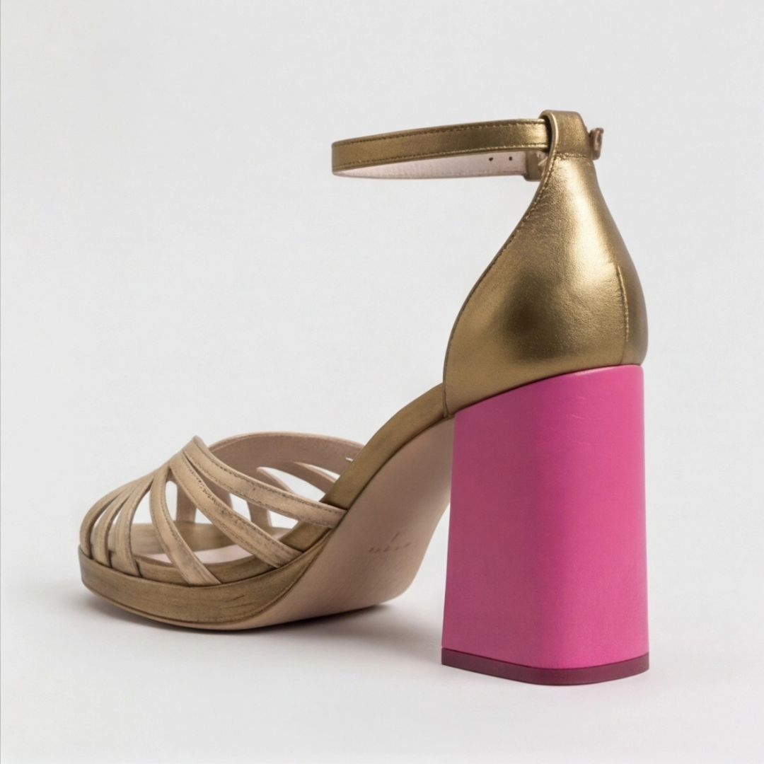 NOELYRAH - GOLD BLOCK HEEL