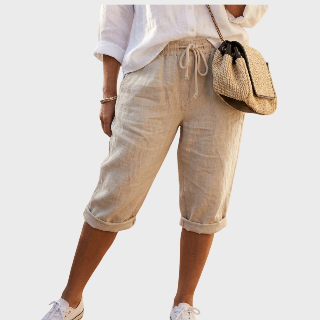 VALERRA® | COTTON LINEN LADIES SHORTS