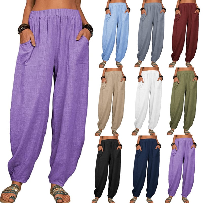 ELVIANE - CASUAL COTTON-LINEN HAREM PANTS