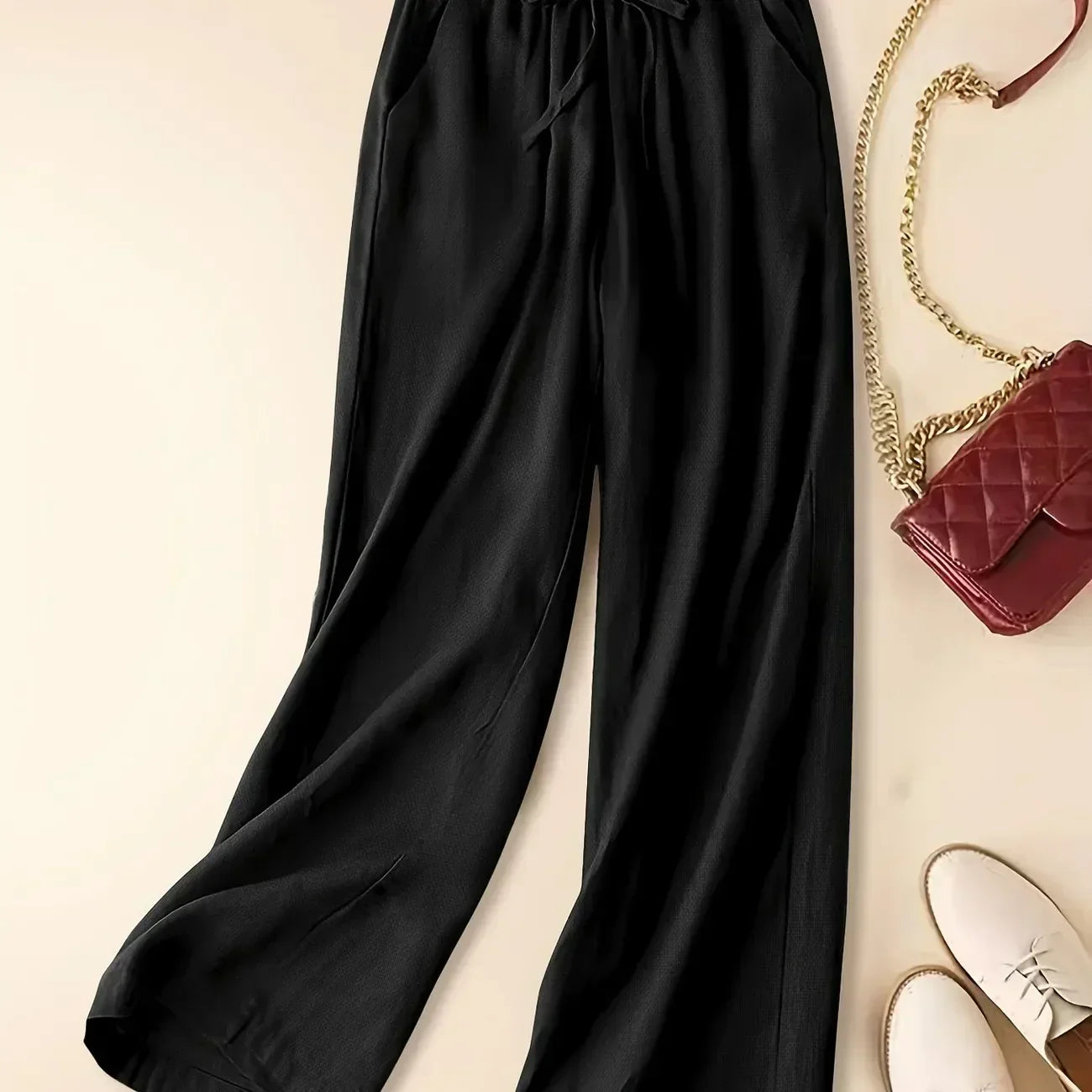 IMARA - WIDE-LEG DRAWSTRING TROUSERS