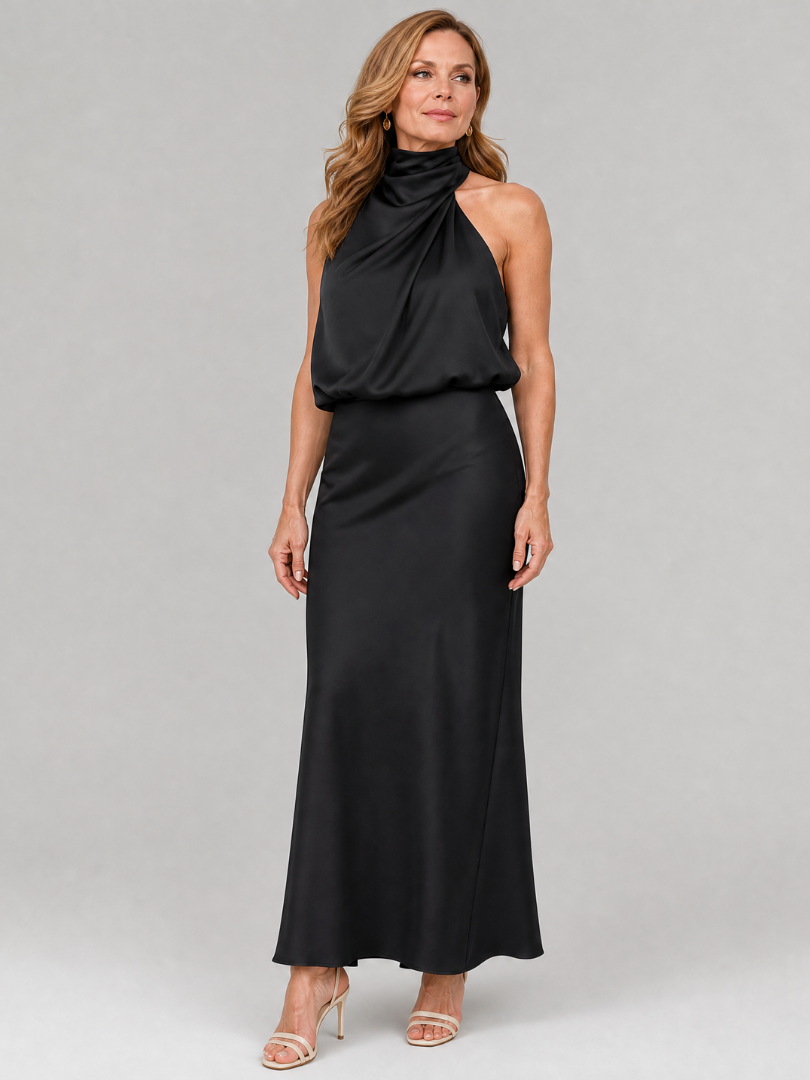 NOPAL | DRAPED MIDI DRESS FOR WOMEN
