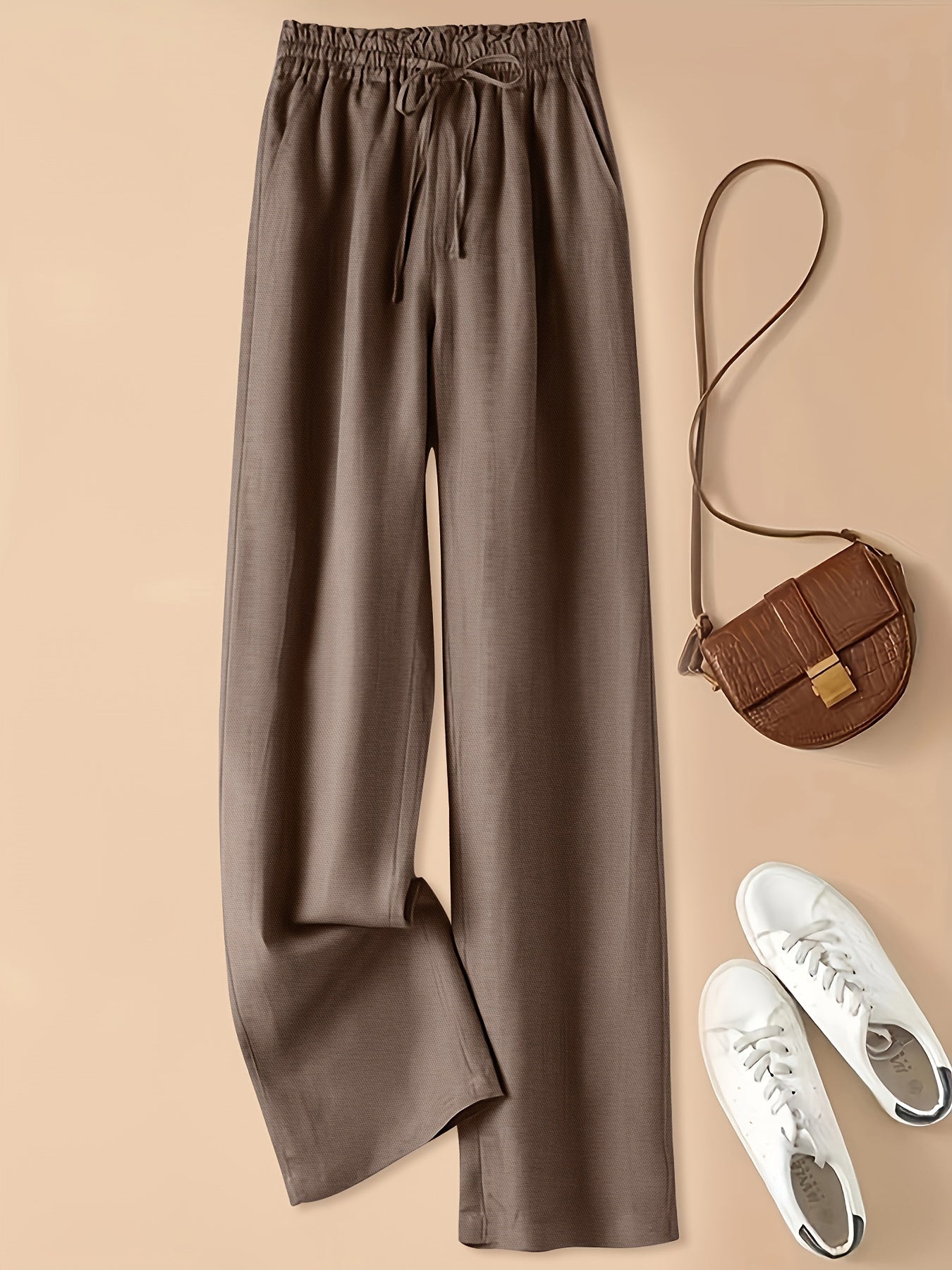 COLETTE - WIDE LEG DRAWSTRING TROUSERS