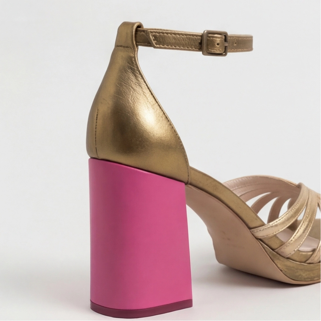 NOELYRAH - GOLD BLOCK HEEL