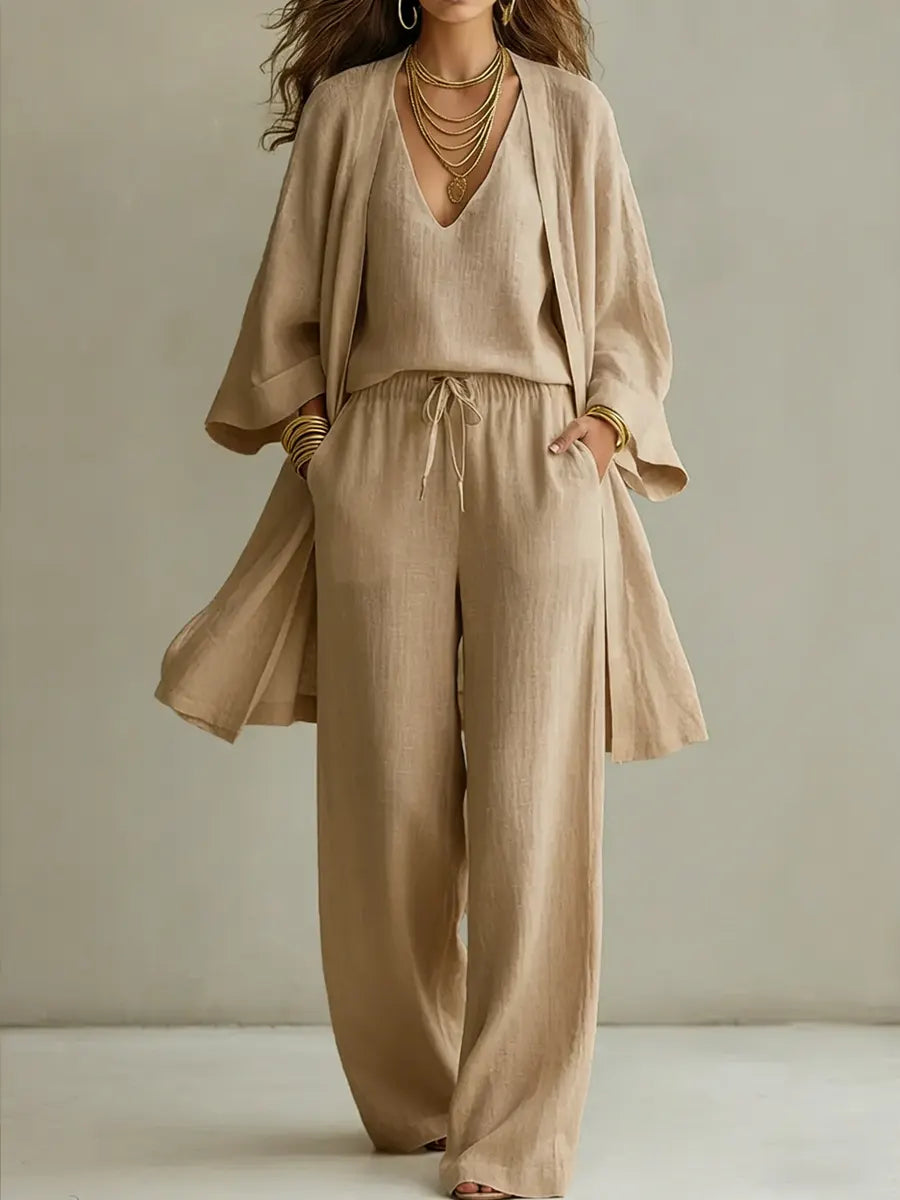 ISABELLE | CASUAL 3-PIECE LINEN SET FOR WOMEN