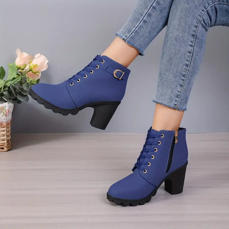 LILARDIA | CHUNKY ANKLE BOOTS FOR WOMEN