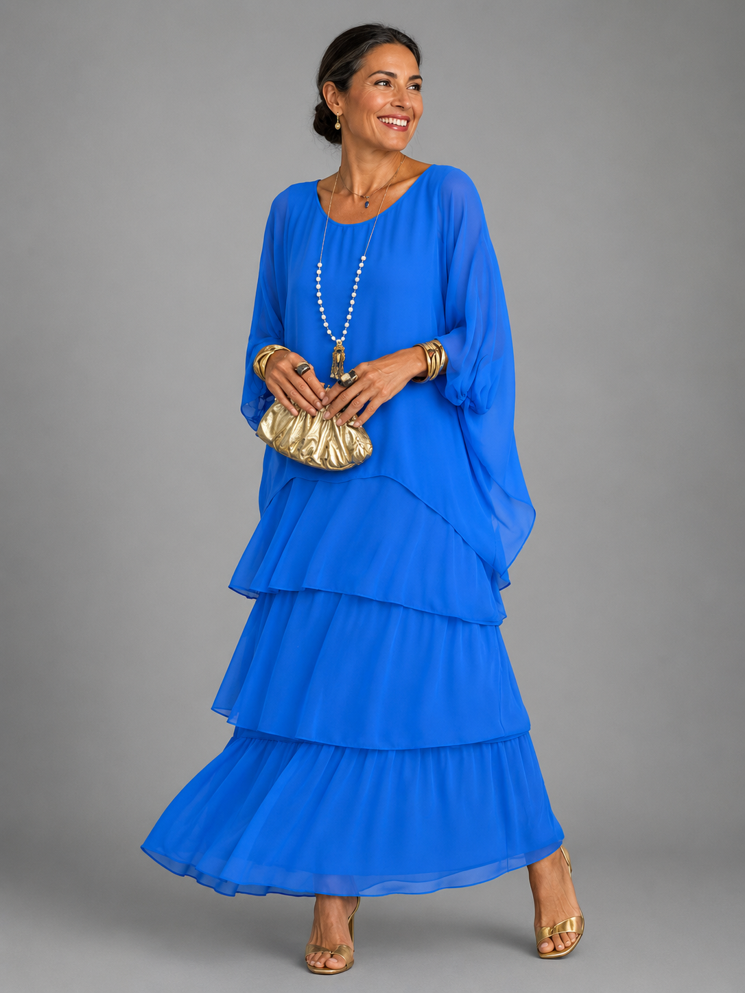 LARA | ELEGANT FLOWING MAXI DRESS