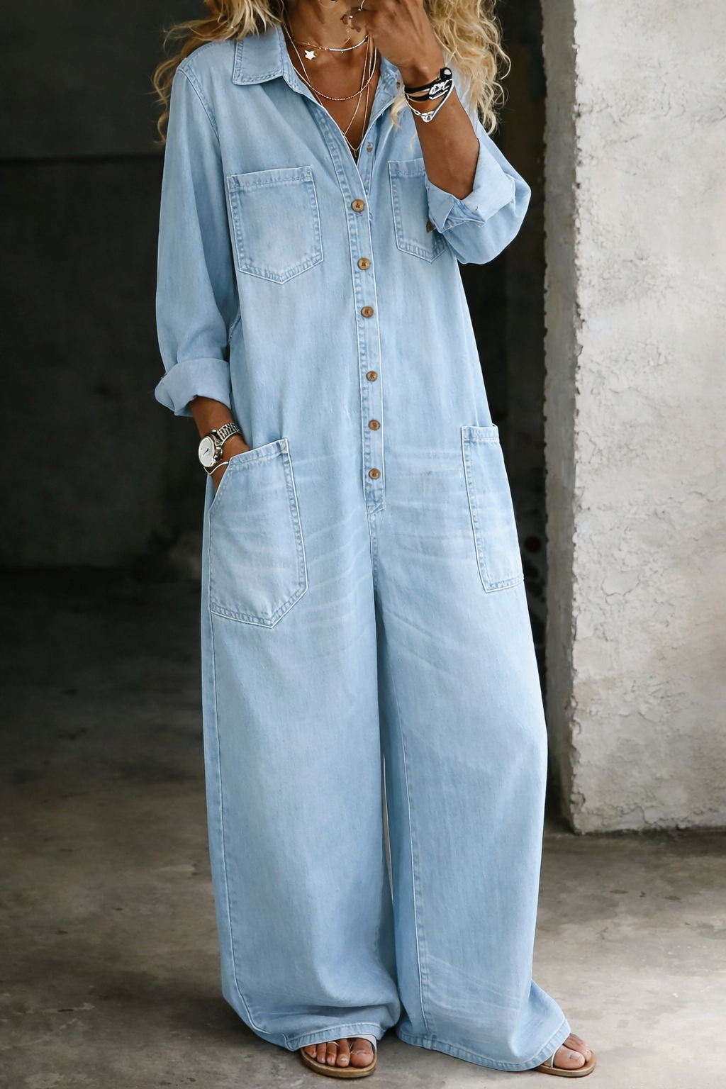 LENA | RELAXED DENIM JUMPSUIT FOR WOMEN