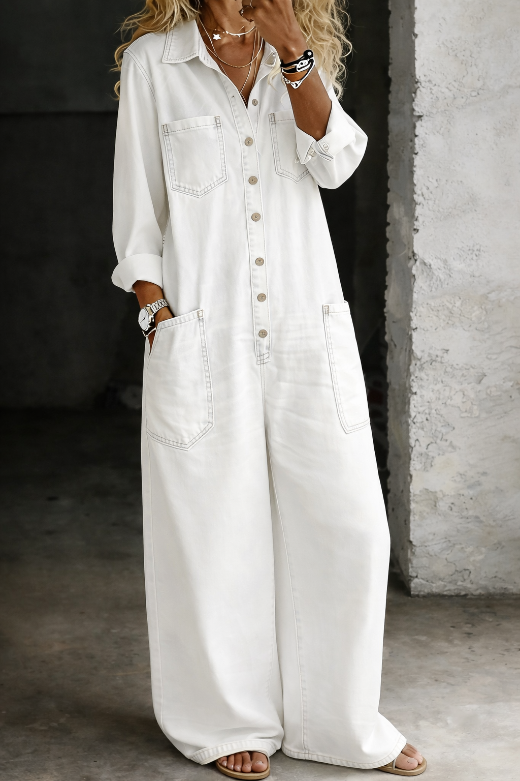 LENA | RELAXED DENIM JUMPSUIT FOR WOMEN