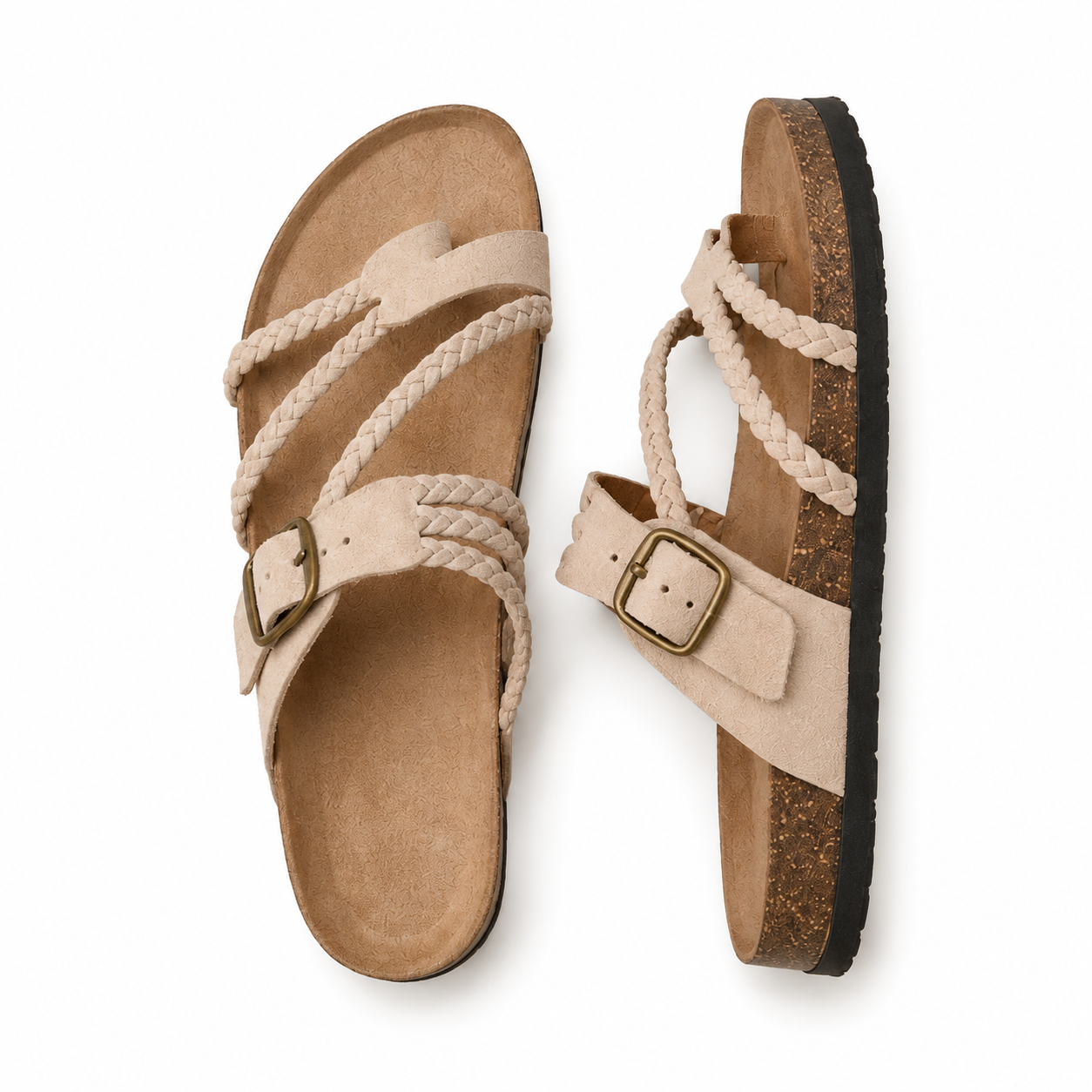 Aurora™ | Anatomical Woven Cork Sandals For Women
