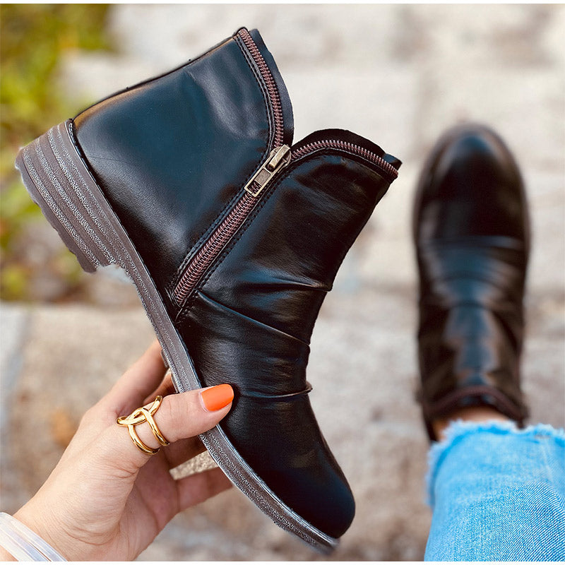 BROOKE | WATERPROOF ZIP ANKLE BOOTS FOR WOMEN