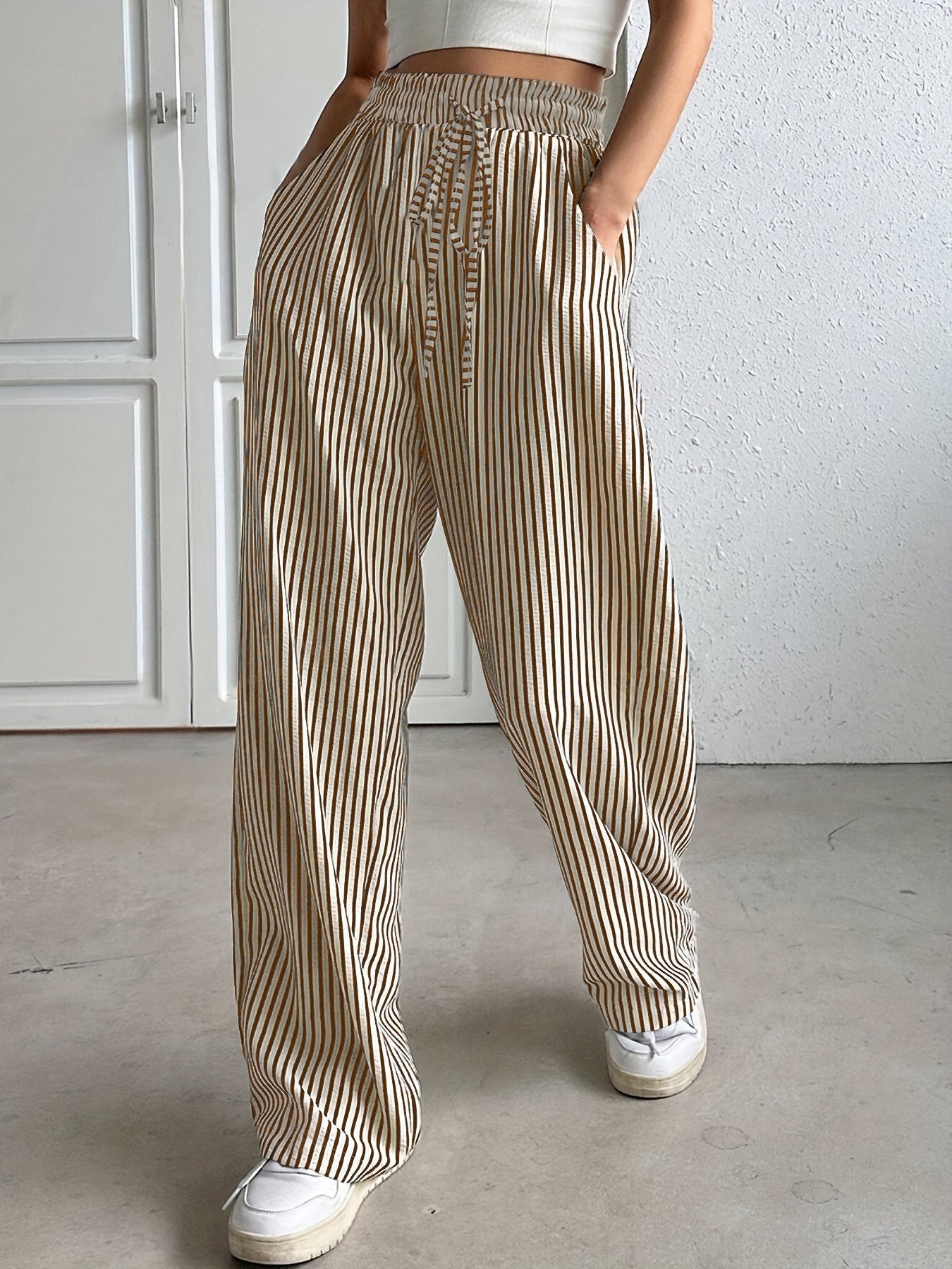EMERA - RELAXED STRIPED TROUSERS