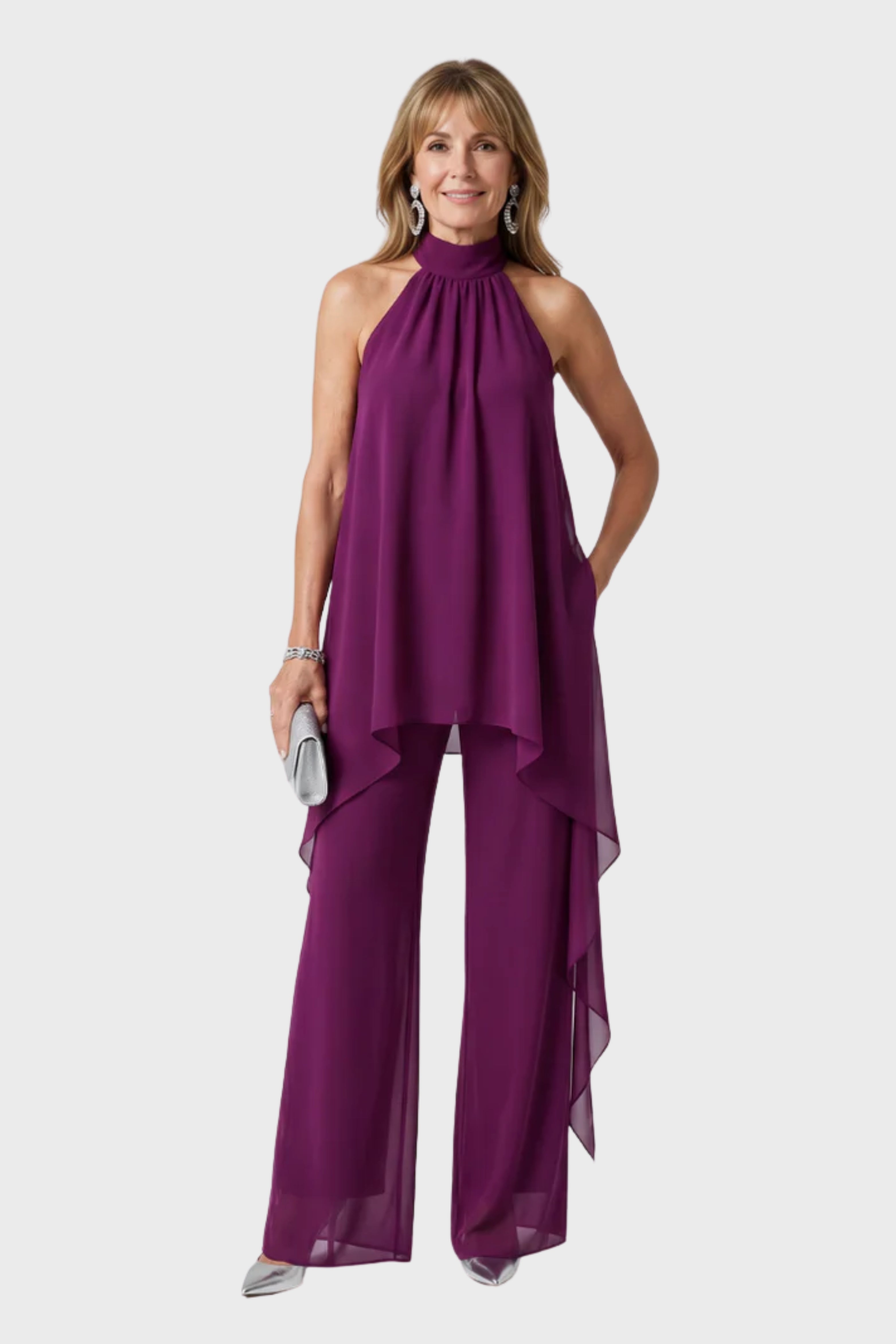 BEARIM | HALTER NECK ASYMMETRIC TUNIC SET