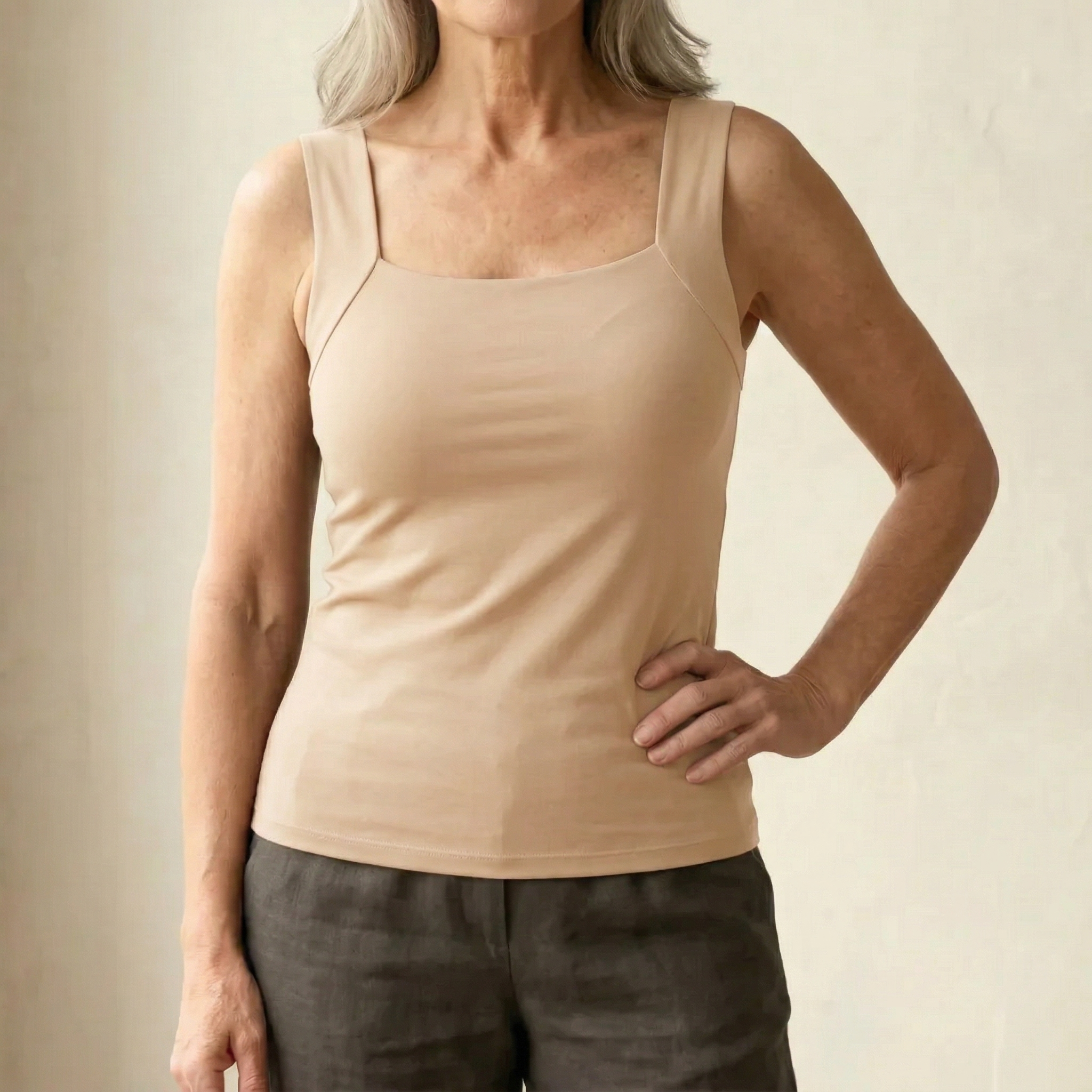 ROXANNE - BUILT-IN COMFORT BRA TANK TOP