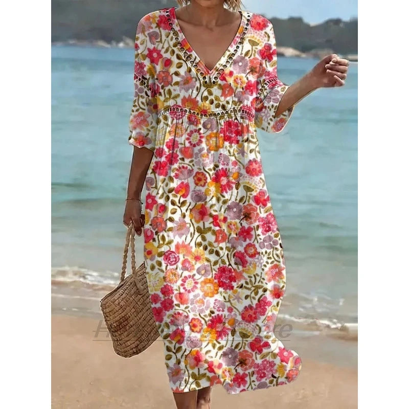 AMÉLIE – FLORAL BEACH MAXI DRESS