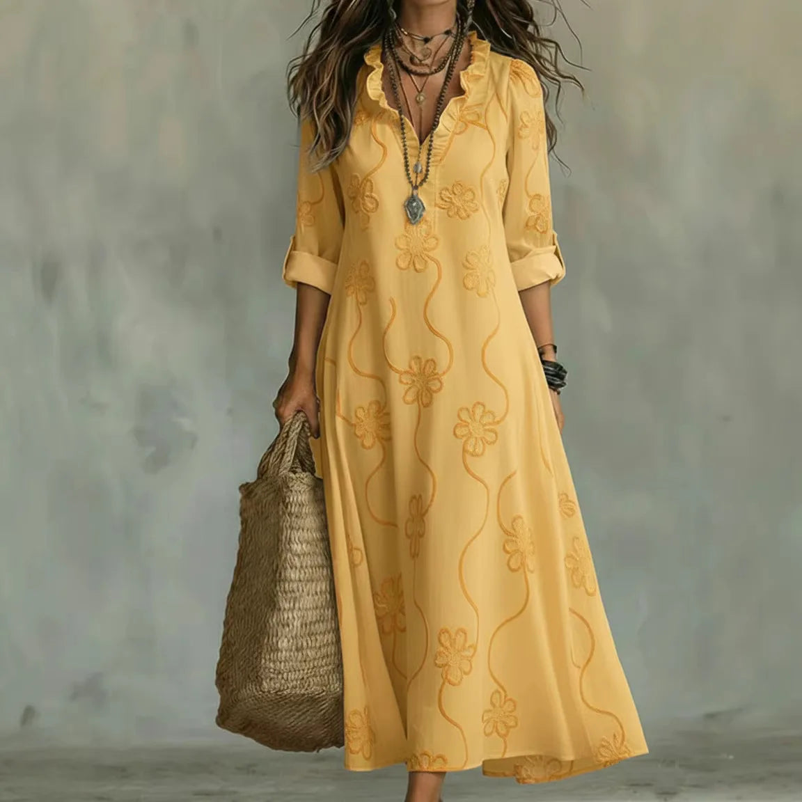 FLORE | FLORAL MAXI DRESS FOR WOMEN
