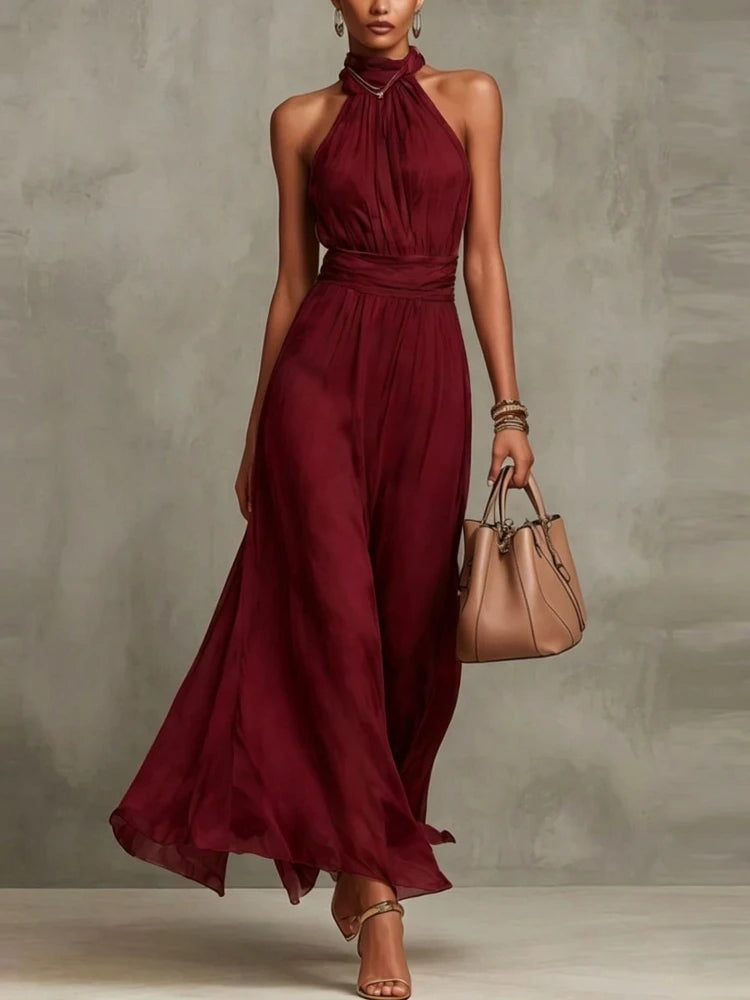 NATALIE | HALTER MAXI DRESS FOR WOMEN