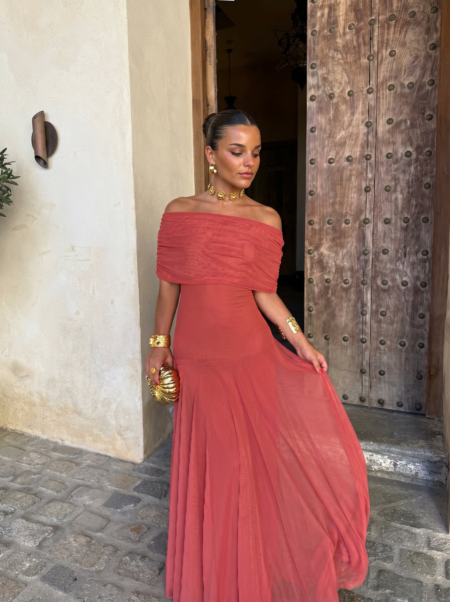 SIMBA | ELEGANT TULLE MAXI DRESS FOR WOMEN