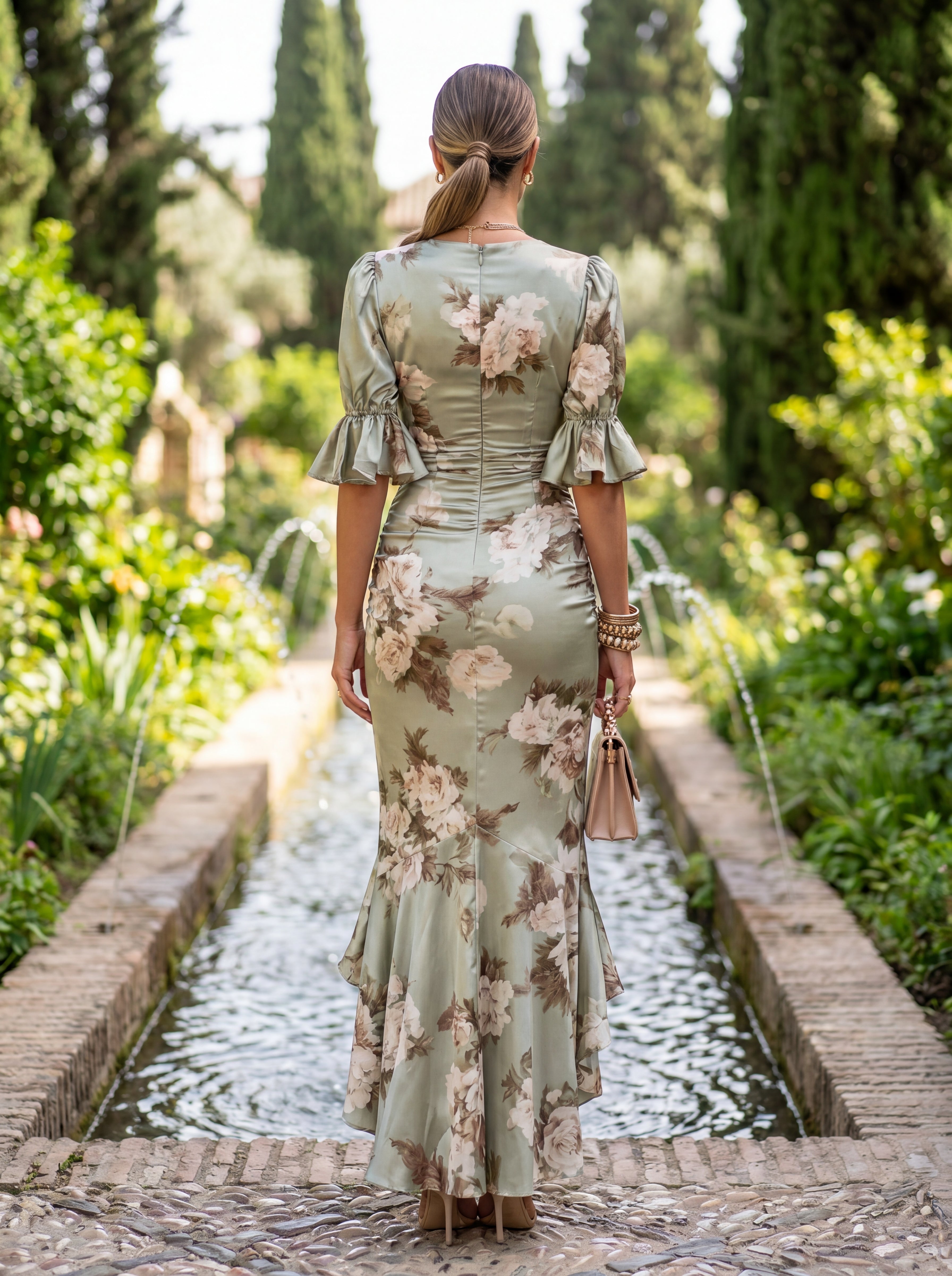 EMILIA | ASYMMETRICAL SATIN MAXI DRESS FOR WOMEN