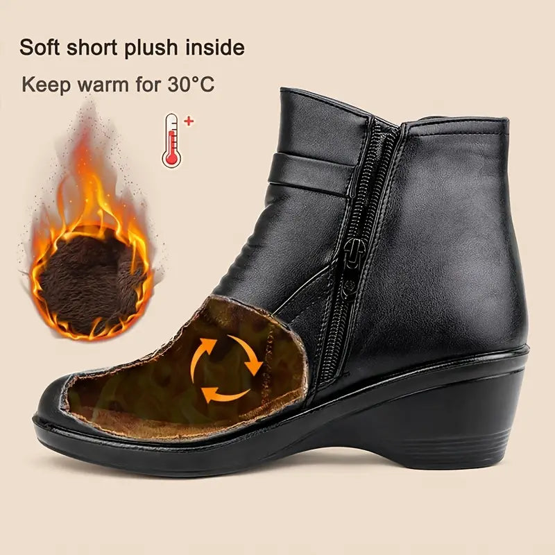SERENELLA | SIDE ZIP PLATFORM BOOTS FOR WOMEN