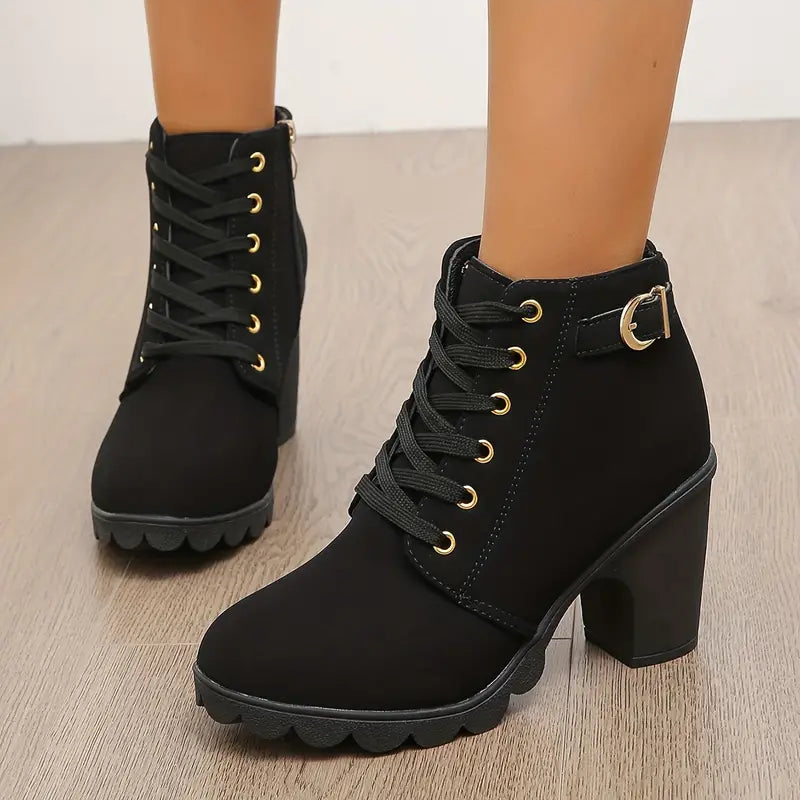 LILARDIA | CHUNKY ANKLE BOOTS FOR WOMEN