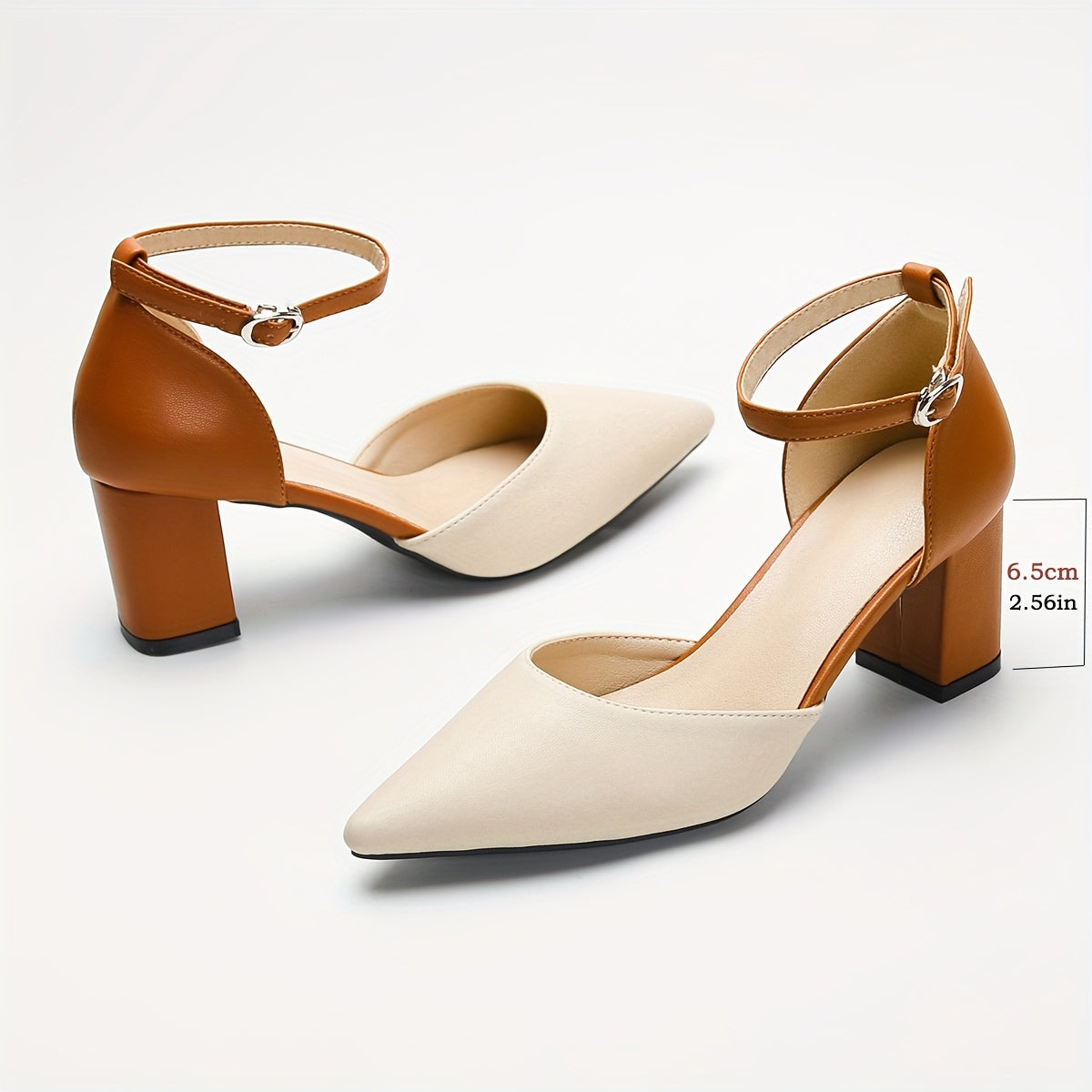 MARIELLE - TWO TONE STRAP HEELS