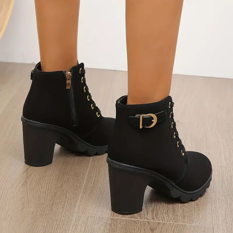 LILARDIA | CHUNKY ANKLE BOOTS FOR WOMEN