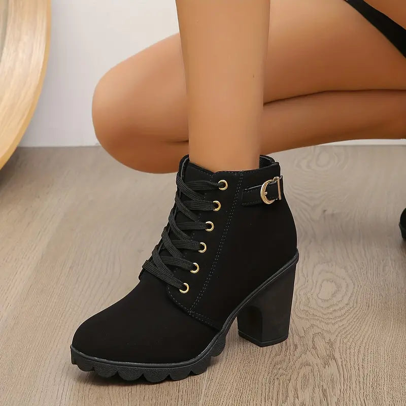 LILARDIA | CHUNKY ANKLE BOOTS FOR WOMEN