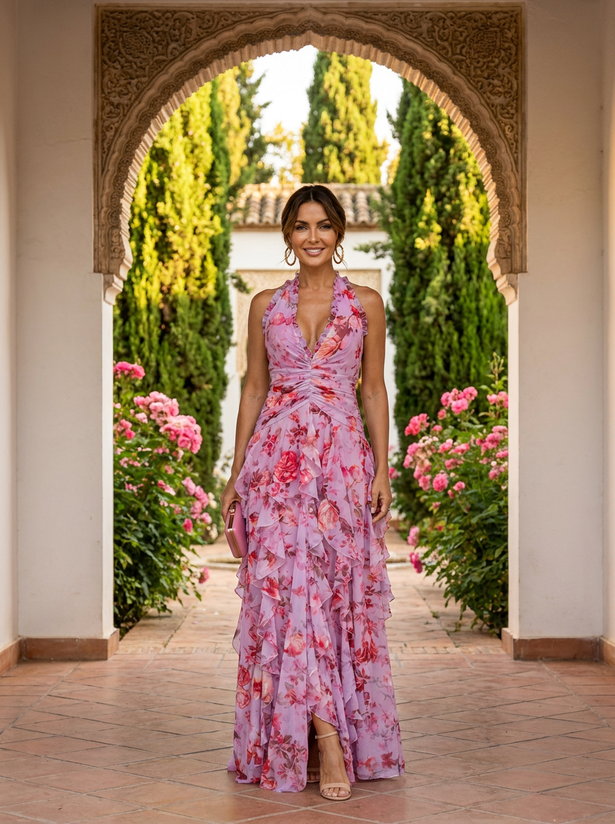 AURORA | HALTER MAXI DRESS FOR WOMEN
