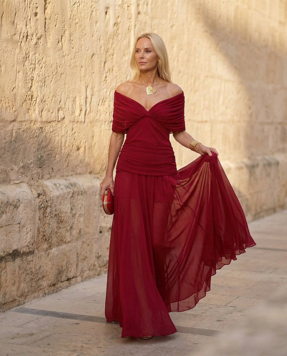 SANTANA | ELEGANT SILK-LOOK DRESS FOR WOMEN